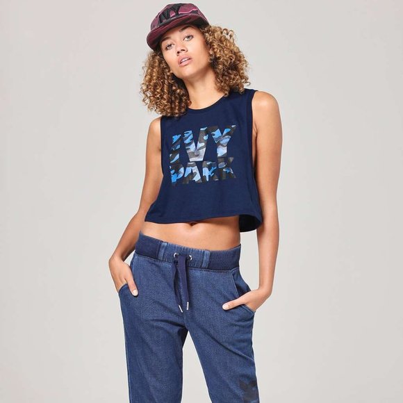 IVY PARK Tops - Ivy Park | Camo Logo Crop Tank | Muscle Tee